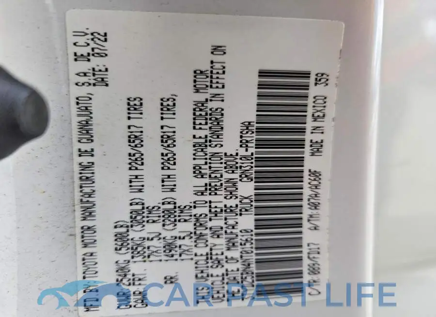 3TYDZ5BN4NT015610# 12