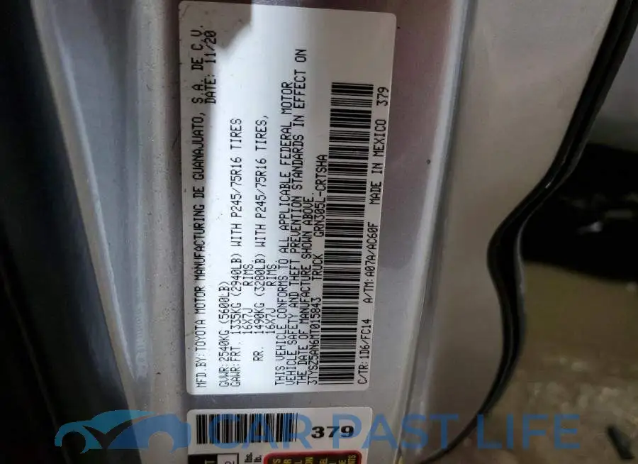 3TYSZ5AN6MT015843# 13