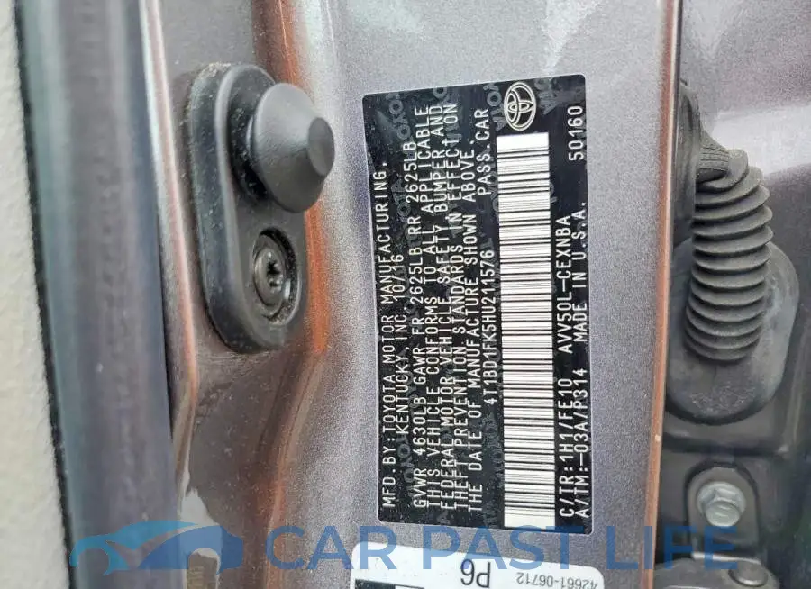 4T1BD1FK5HU211576# 12