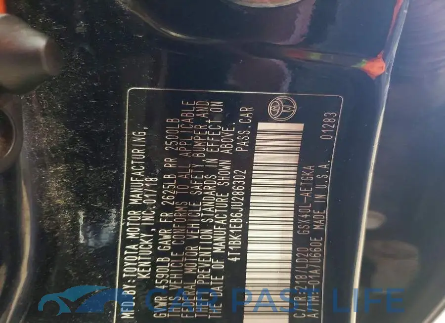 4T1BK1EB6JU286302# 13