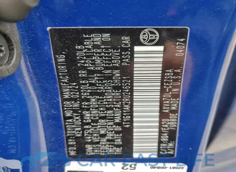4T1G11AK2RU246521# 13
