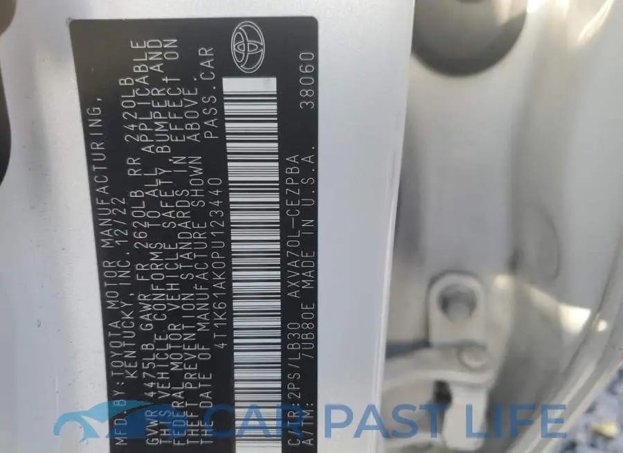 4T1K61AK0PU123440# 12