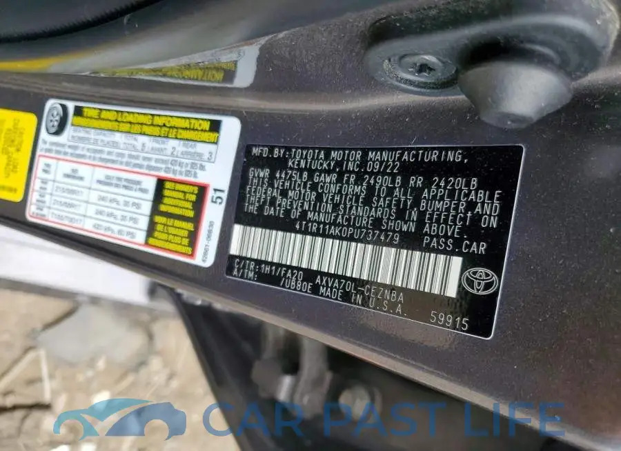 4T1R11AK0PU737479# 12