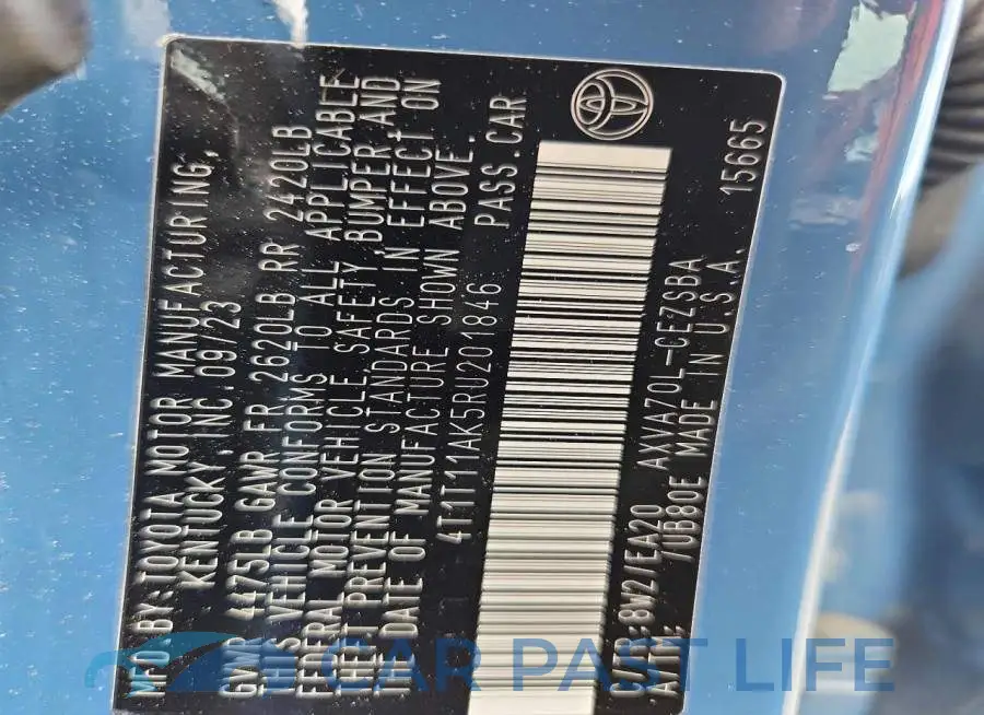 4T1T11AK5RU201846# 12