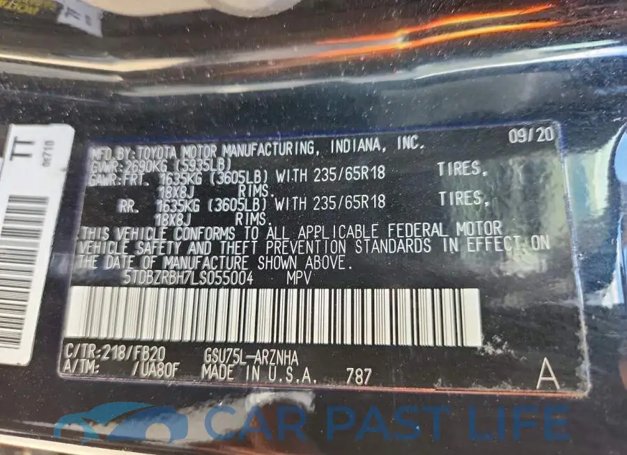 5TDBZRBH7LS055004# 13