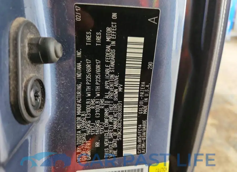 5TDKZ3DC2HS830931# 13