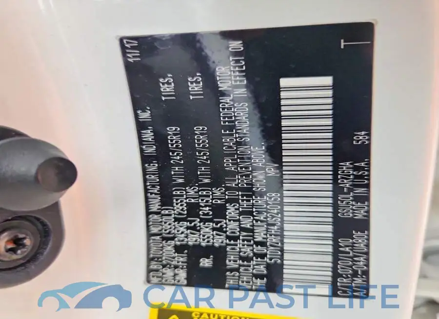 5TDYZRFH4JS240158# 14