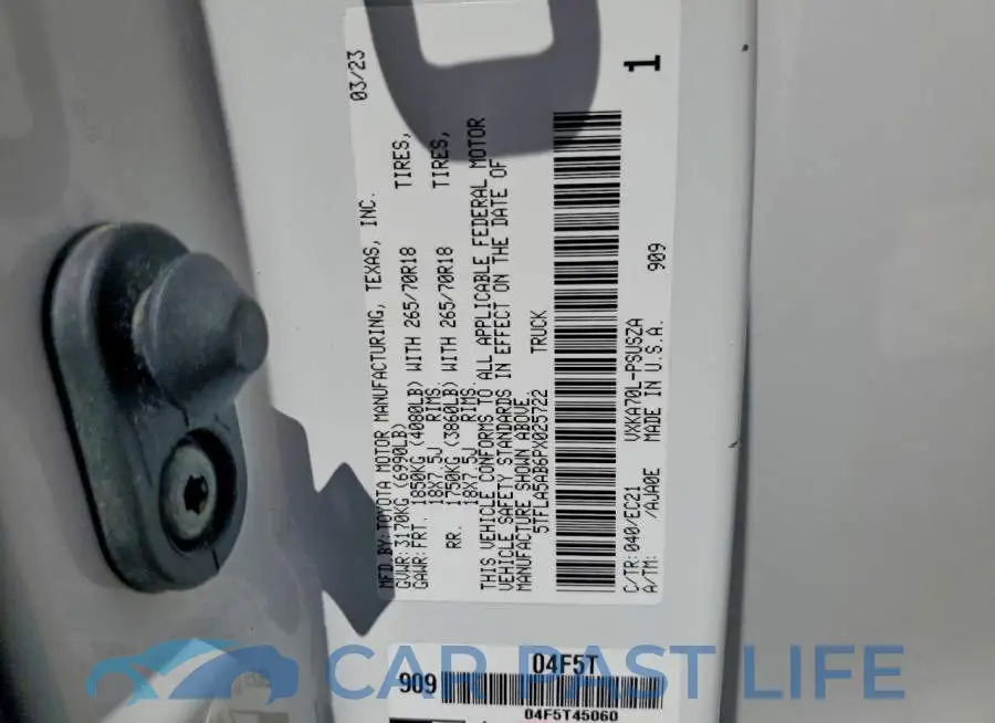 5TFLA5AB6PX025722# 12