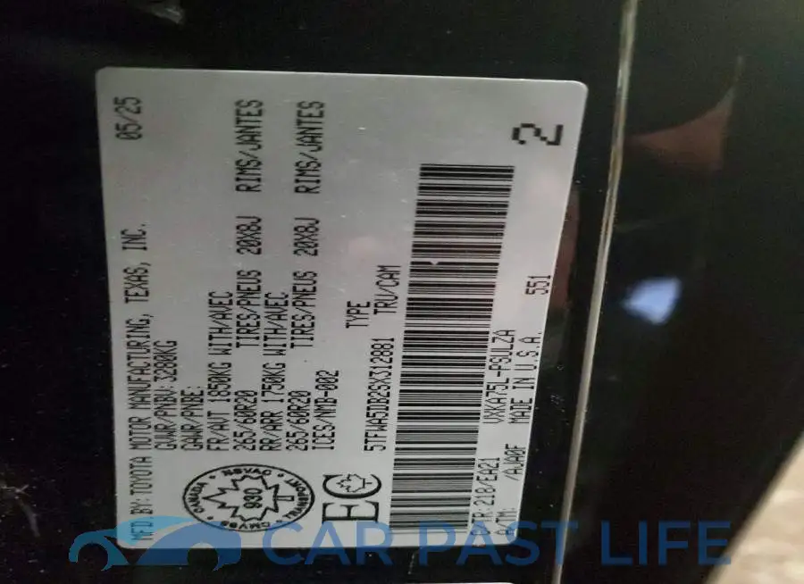 5TFWA5DB2SX312881# 12
