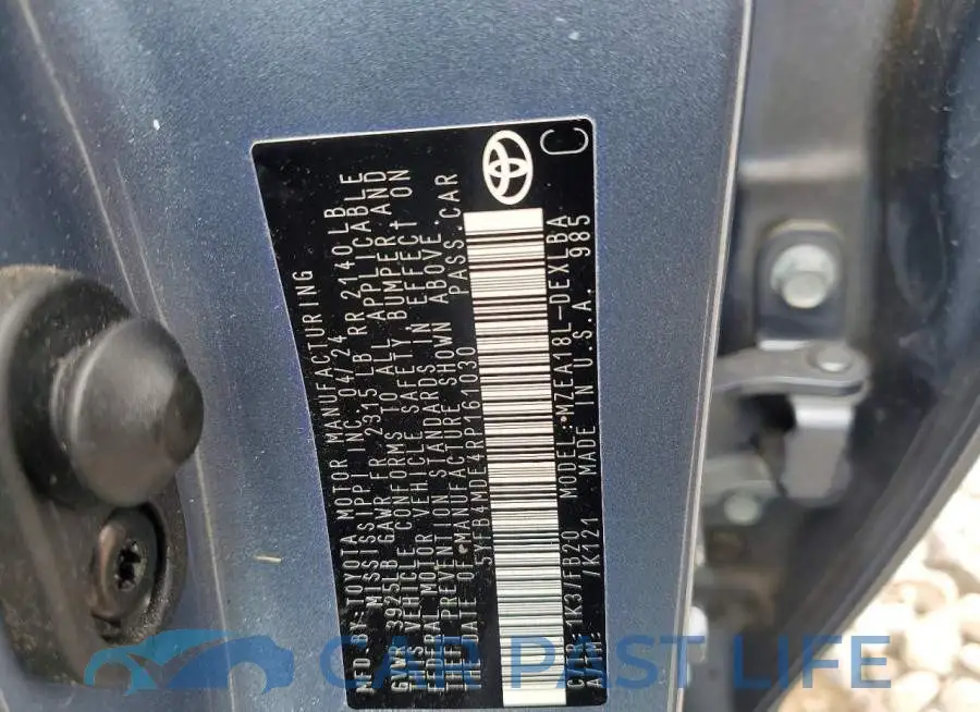 5YFB4MDE4RP161030# 13