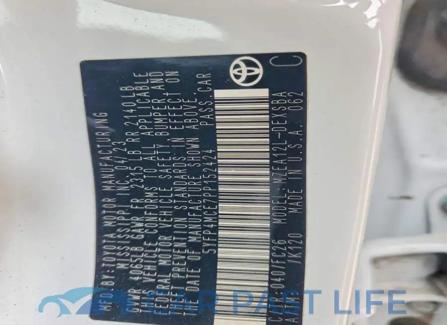 5YFP4MCE7PP152424# 12