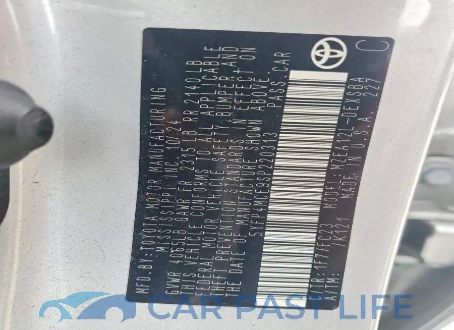 5YFP4MCE9SP220313# 12