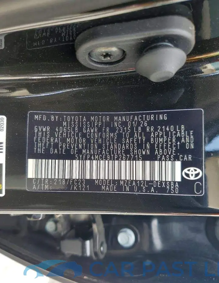 5YFP4MCE9TP267715# 12