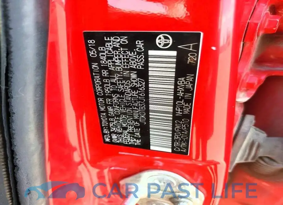 JTDKDTB37J1616327# 12