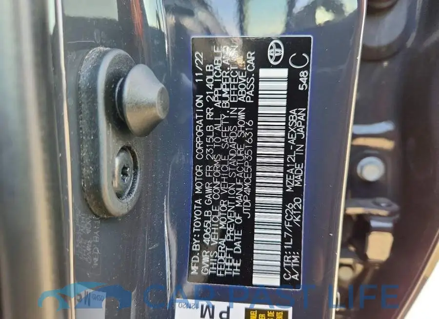 JTDP4MCE5P3516316# 12