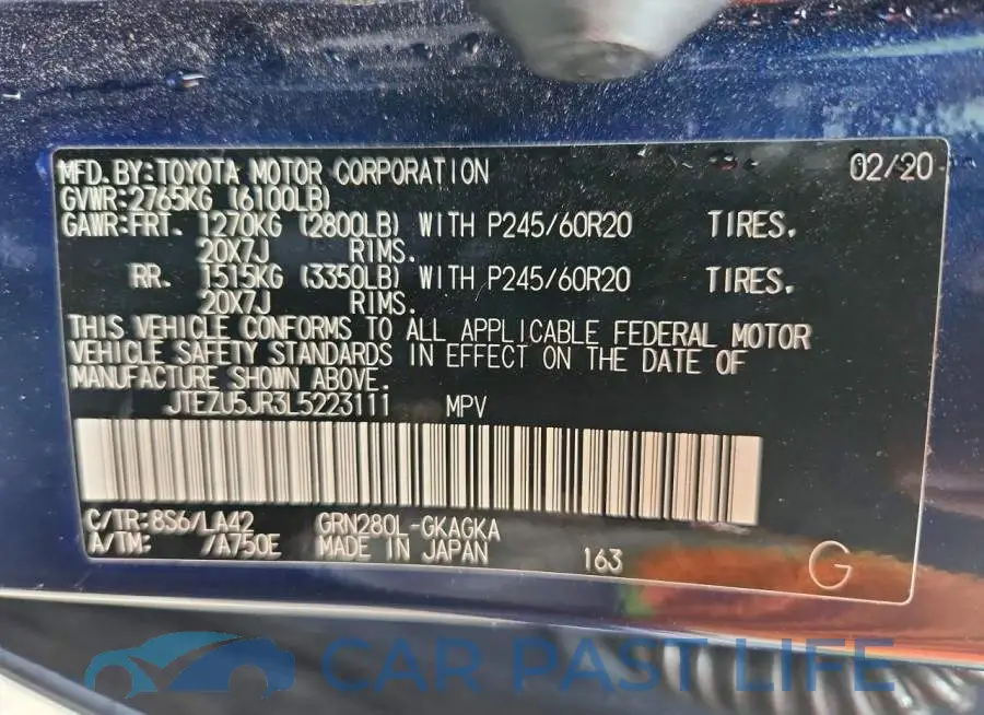 JTEZU5JR3L5223111# 13