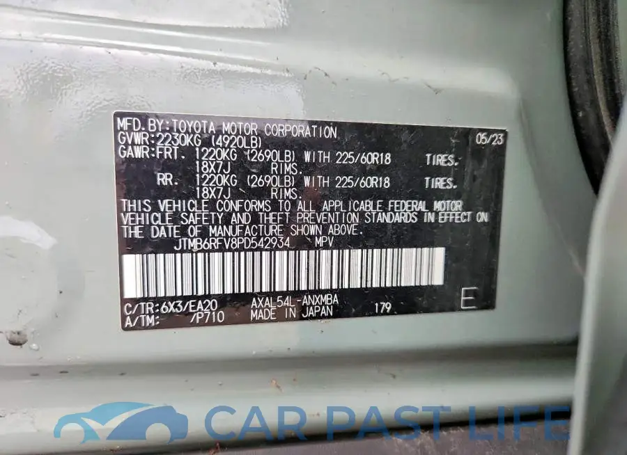 JTMB6RFV8PD542934# 13