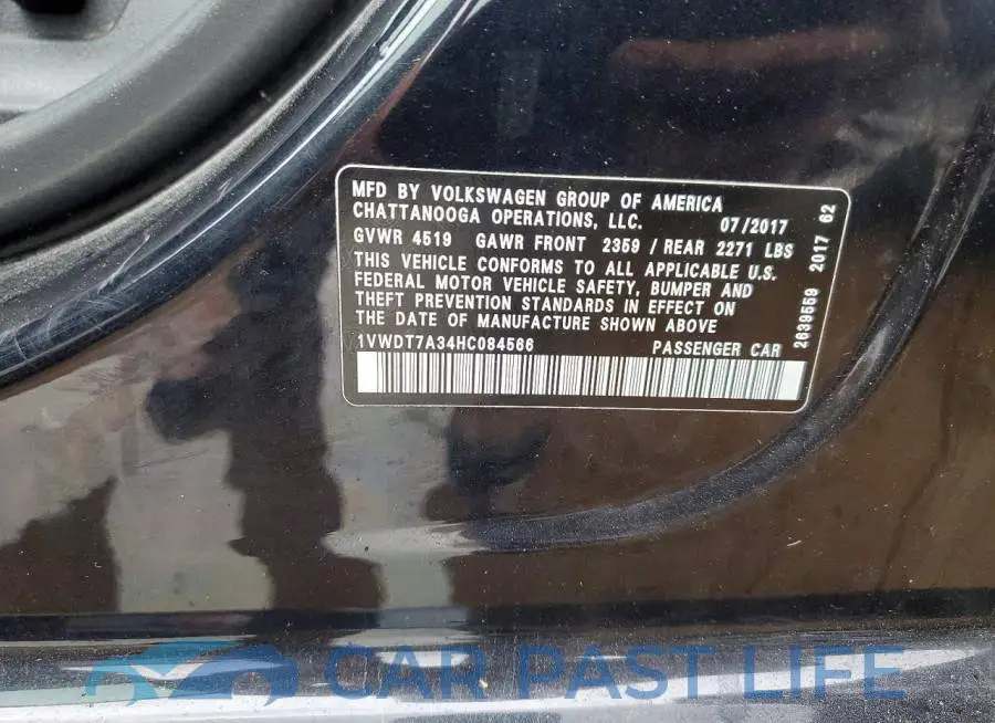 1VWDT7A34HC084566# 12