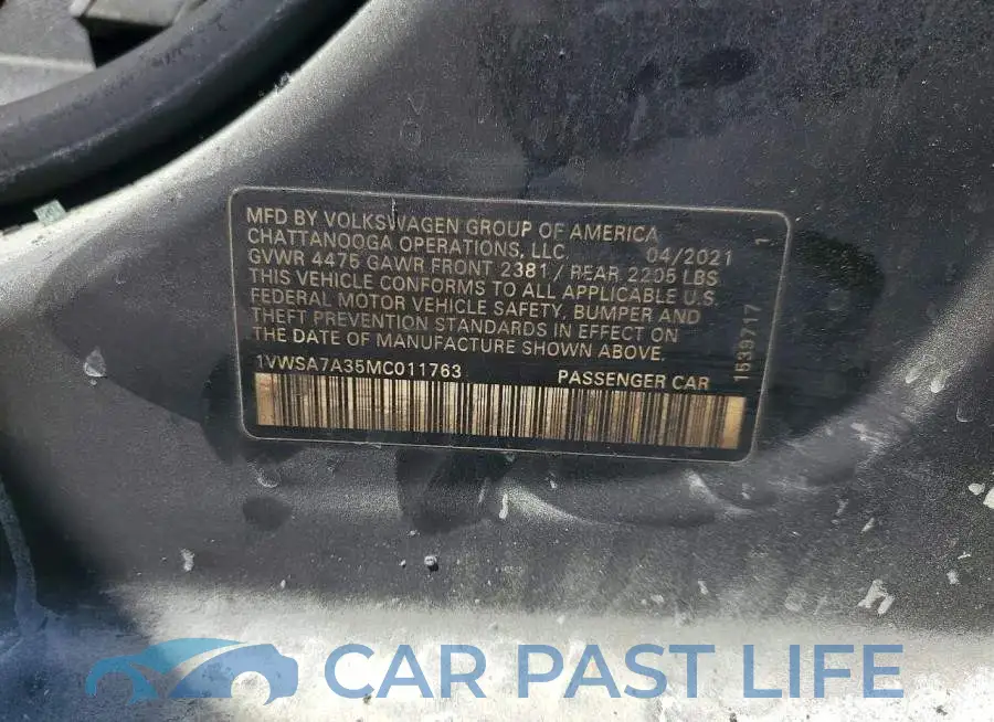 1VWSA7A35MC011763# 12