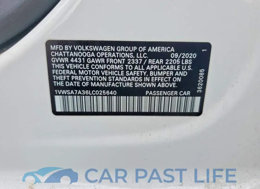 1VWSA7A36LC025640# 12