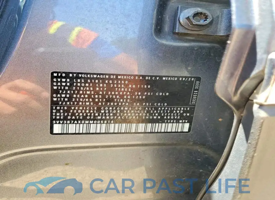3VV3B7AX0MM005814# 13