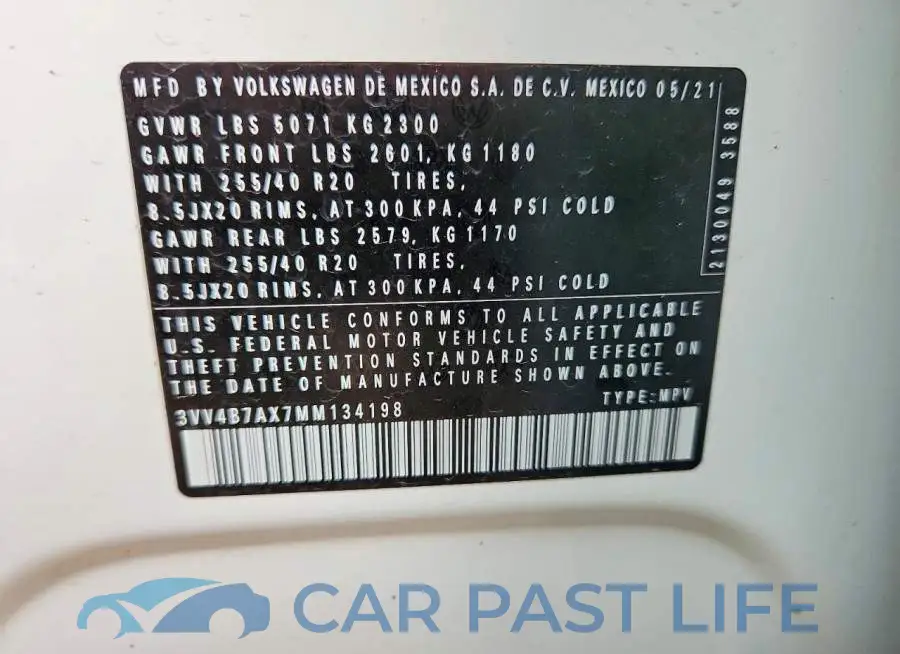 3VV4B7AX7MM134198# 13