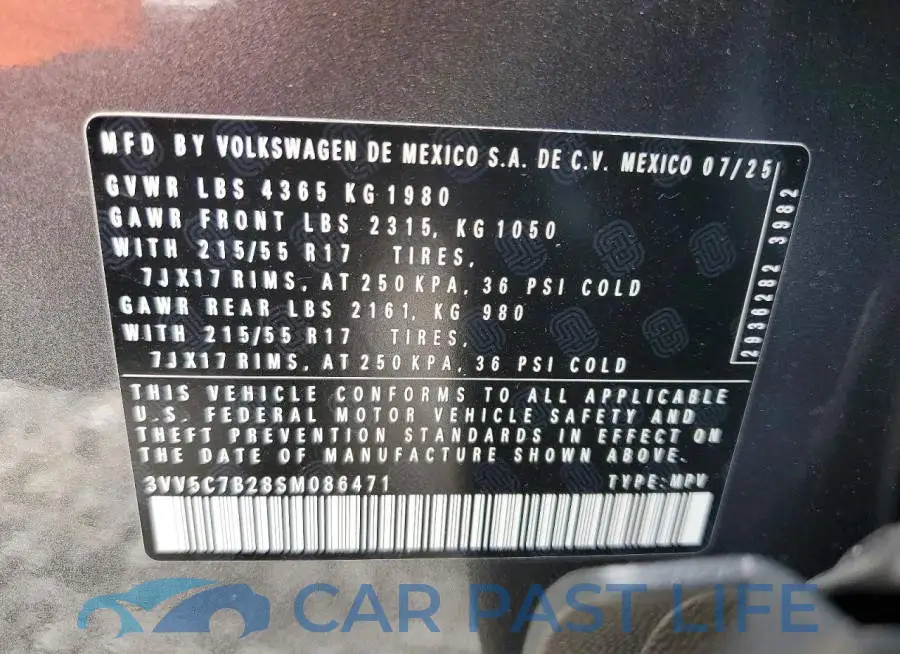 3VV5C7B28SM086471# 13
