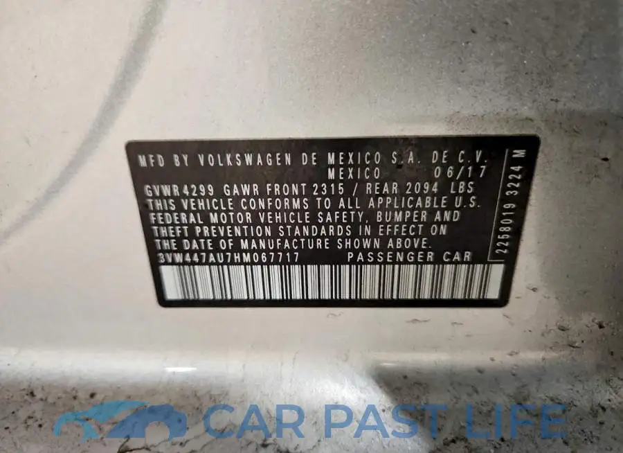3VW447AU7HM067717# 12