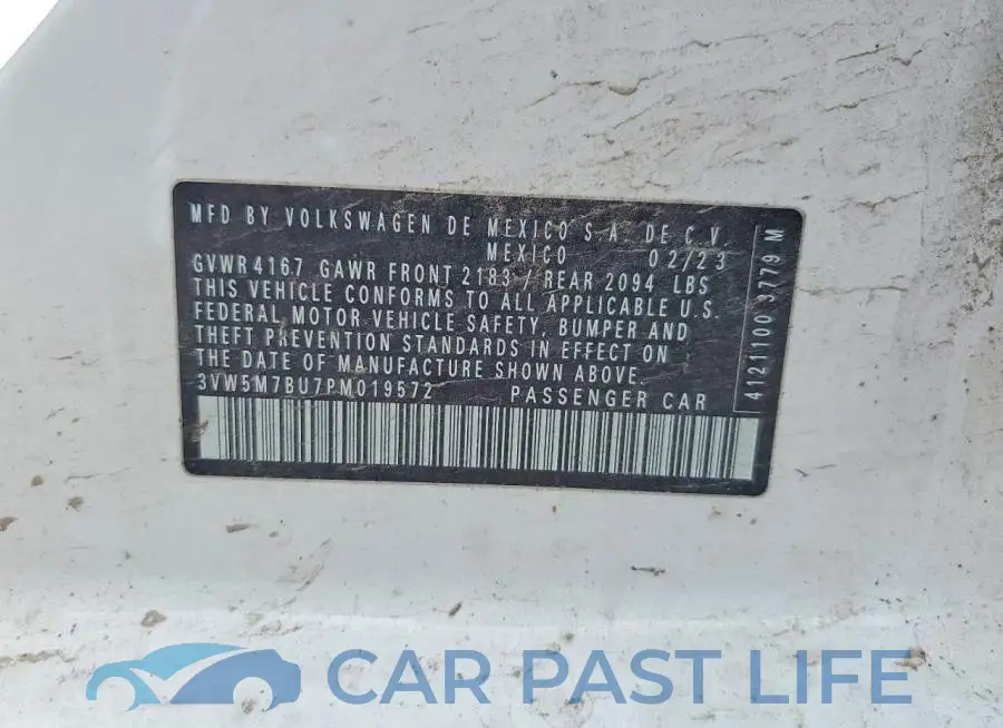 3VW5M7BU7PM019572# 12