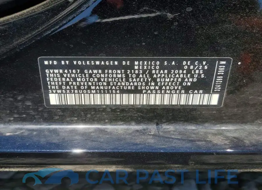 3VW5X7BU0SM111154# 12