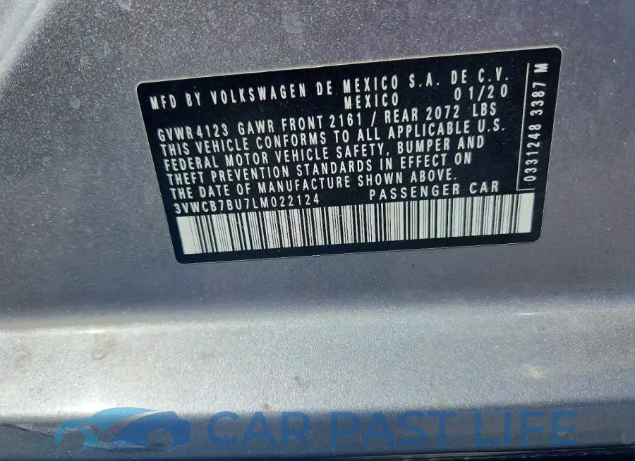 3VWCB7BU7LM022124# 12