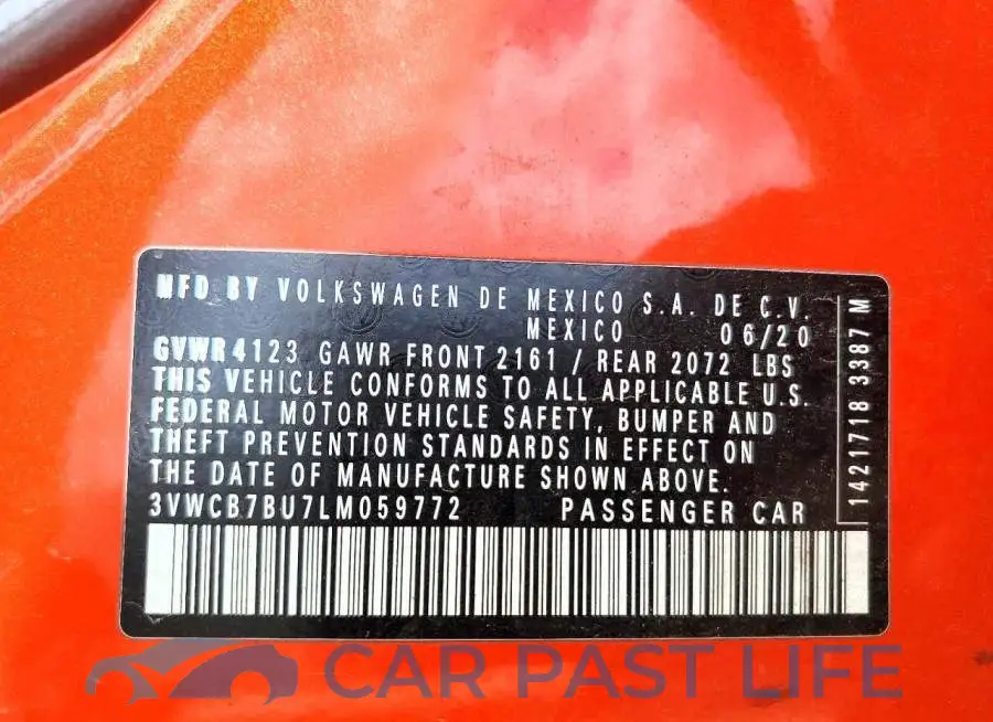 3VWCB7BU7LM059772# 12