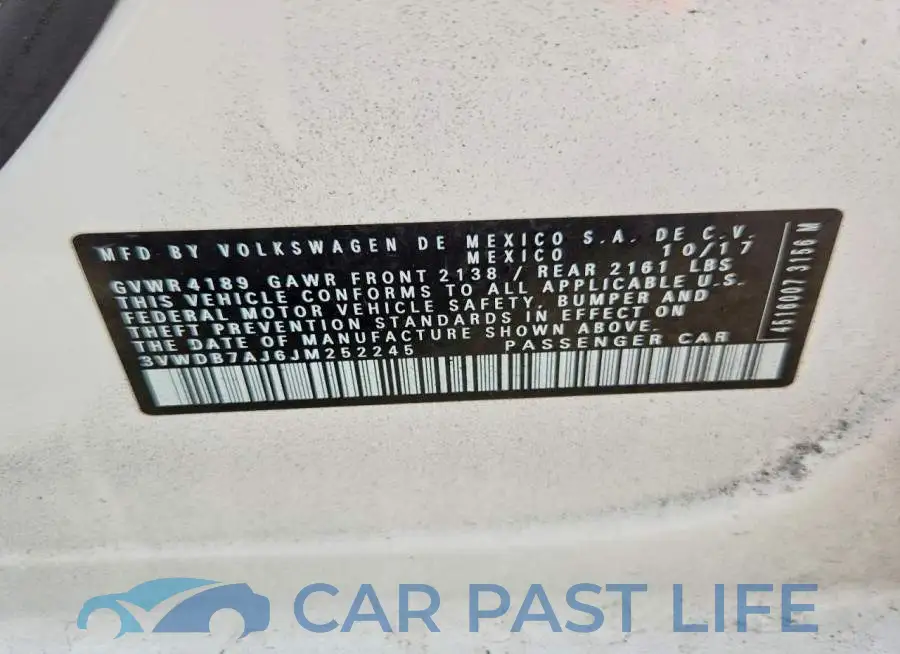 3VWDB7AJ6JM252245# 12