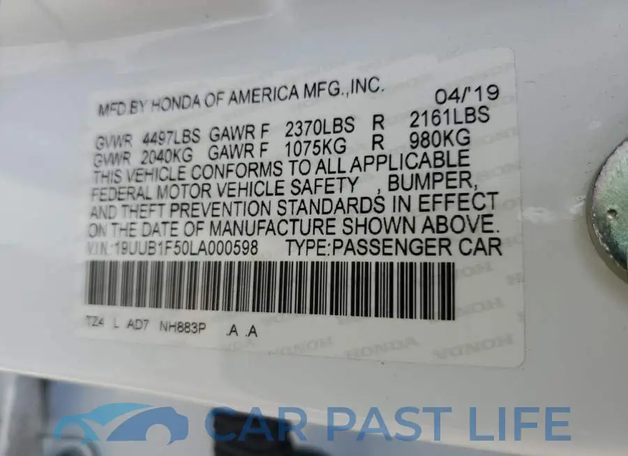 19UUB1F50LA000598# 13