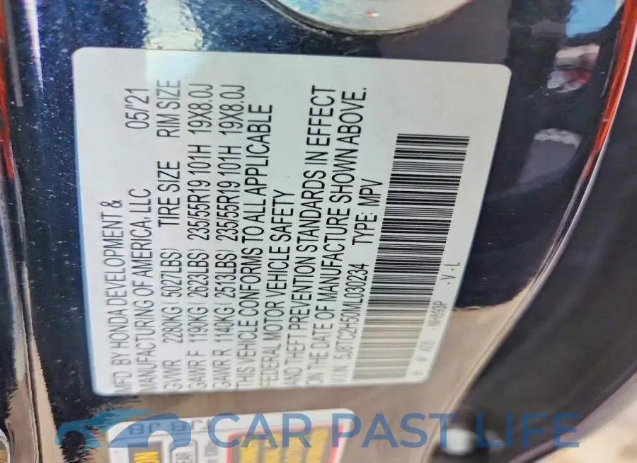 5J8TC2H50ML030234# 13