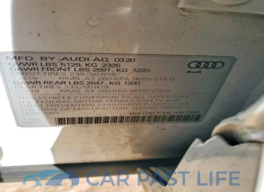 WA1DECF34L1097993# 12