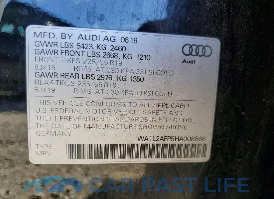 WA1L2AFP5HA008886# 13
