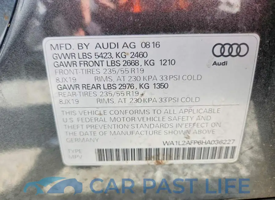 WA1L2AFP6HA036227# 14