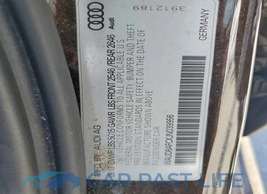 WAUD8AFCXJN039956# 12