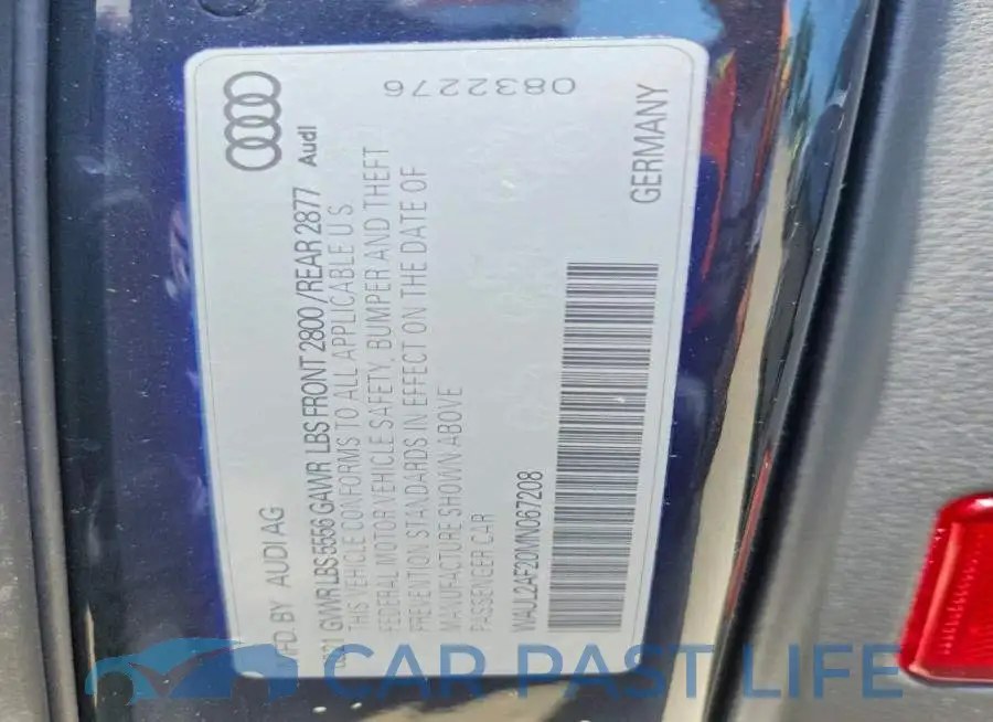WAUL2AF20MN067208# 12