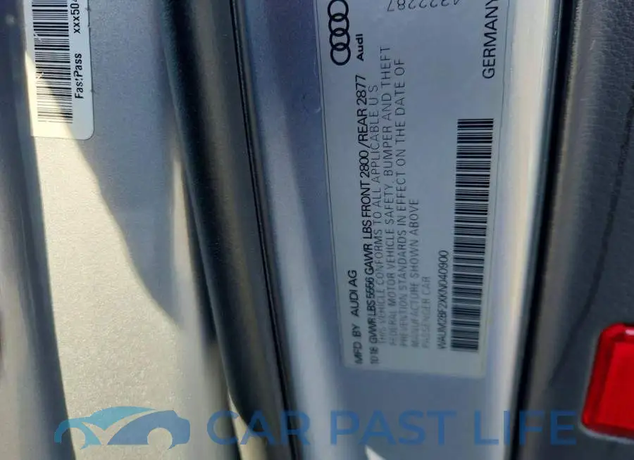 WAUM2BF2XKN040900# 13