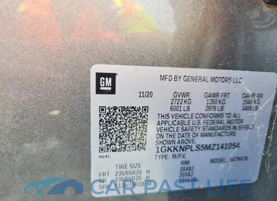 1GKKNPLS5MZ141054# 14