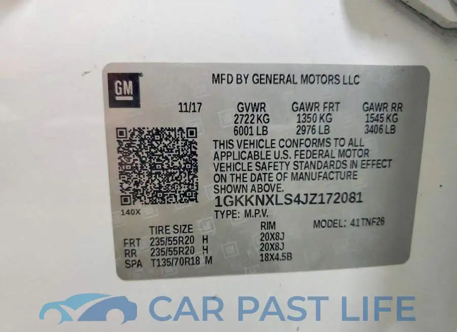 1GKKNXLS4JZ172081# 14
