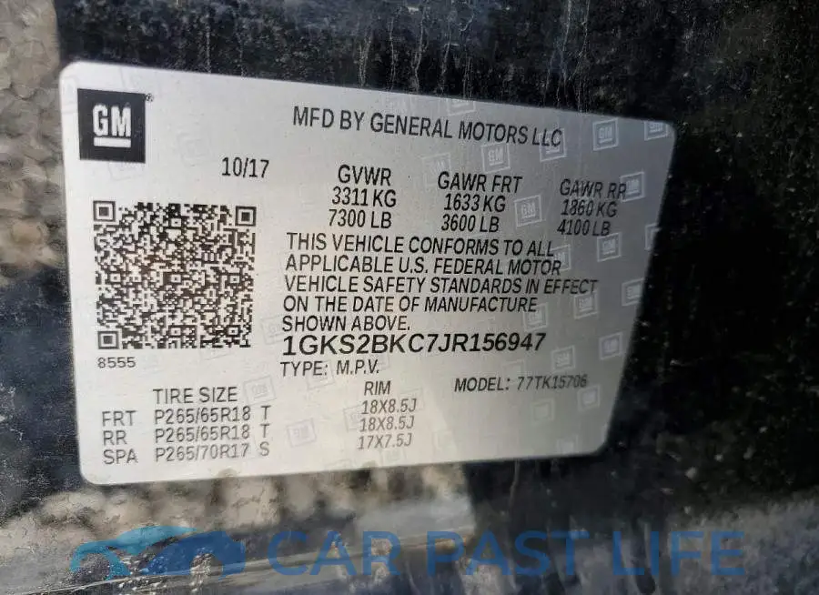 1GKS2BKC7JR156947# 13