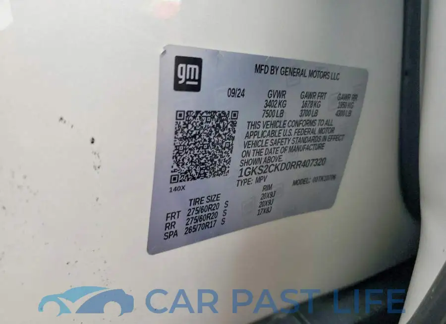1GKS2CKD0RR407320# 13