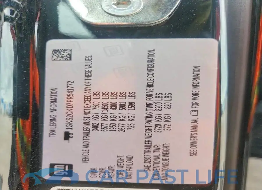 1GKS2CKD7PR541772# 14
