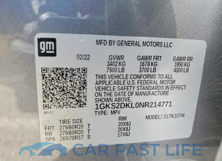 1GKS2DKL0NR214771# 14