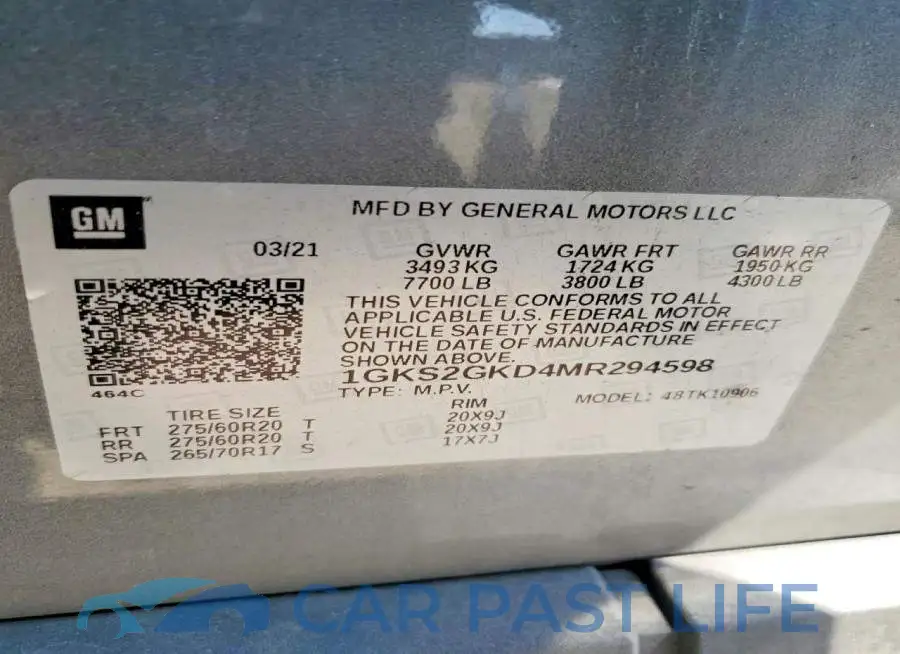 1GKS2GKD4MR294598# 13