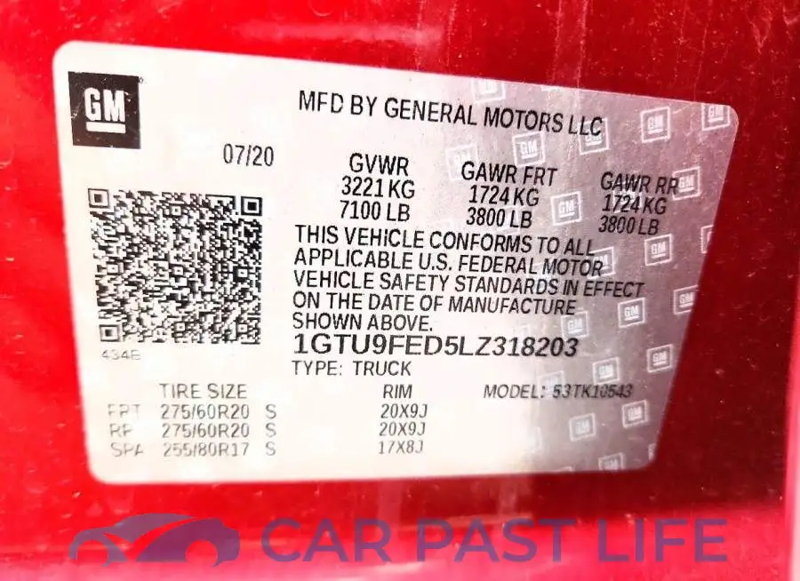 1GTU9FED5LZ318203# 12