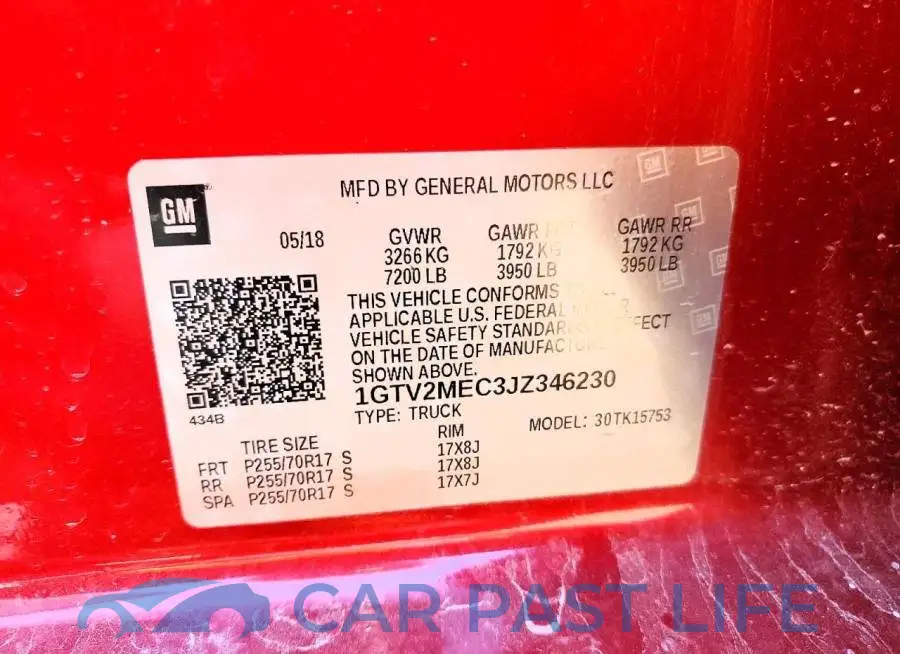 1GTV2MEC3JZ346230# 12